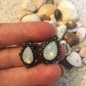 Opal stud earrings